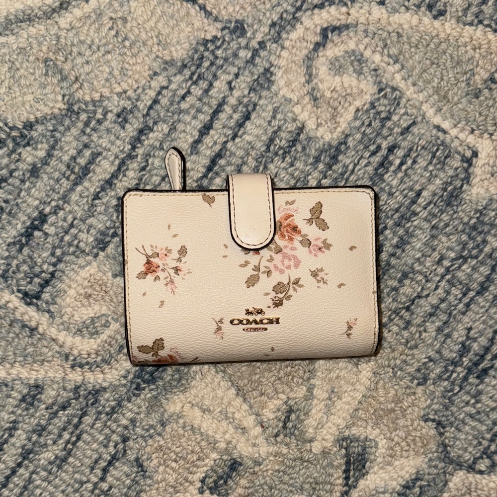 Coach White Floral Wallet